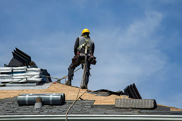 Professional Gutter Installation technician working in Sunset Beach, NC